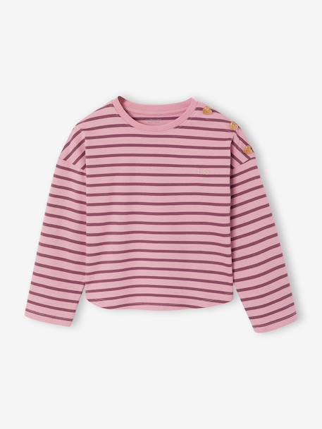 Fille-T-shirt marinière manches longues fille