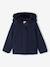 Manteau fille à capuche drap de laine beige chiné+marine - vertbaudet enfant 