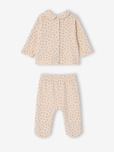 Set van 2 babymeisjespyjama's gemêleerd beige - vertbaudet enfant 