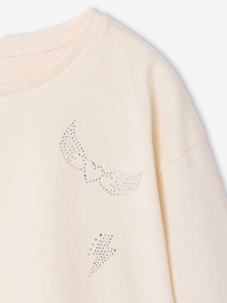 Meisjes T-shirt met lange mouwen ecru - vertbaudet enfant 