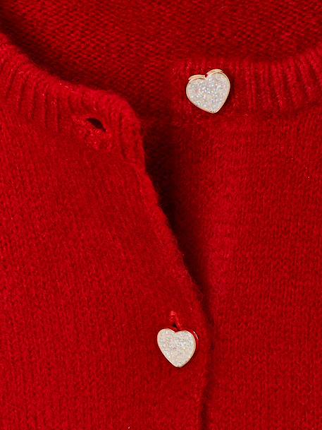 Gilet boutonné manches longues rouge - vertbaudet enfant 