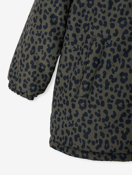 Omkeerbare kinderparka kaki - vertbaudet enfant 