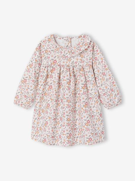 Babyset jurk + vestje + haarband oudroze+vanille - vertbaudet enfant 
