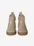 Chelsea boots met rits en elastiek van leer voor baby donkerbruin+goudgeel+marineblauw+oudroze - vertbaudet enfant 