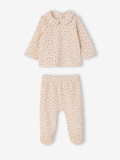 Set van 2 babymeisjespyjama's gemêleerd beige - vertbaudet enfant 