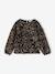 Sweatshirt met pailletten chocoladebruin - vertbaudet enfant 