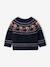 Jacquard trui baby jongen marineblauw - vertbaudet enfant 
