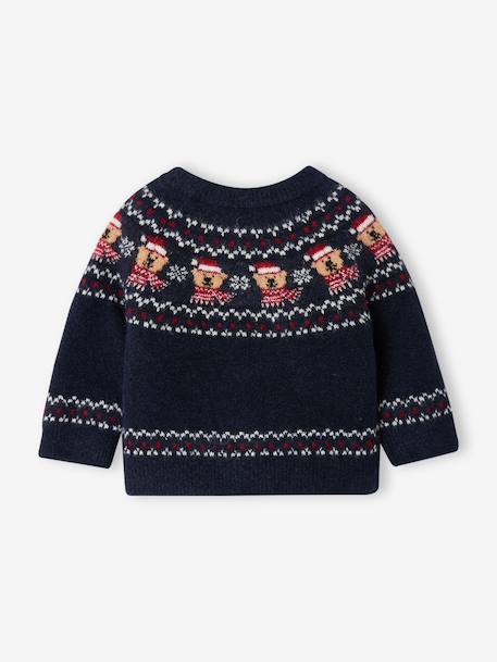 Pull jacquard bébé garçon manches longues marine - vertbaudet enfant 