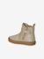 Chelsea boots met rits en elastiek van leer voor baby donkerbruin+goudgeel+marineblauw+oudroze - vertbaudet enfant 