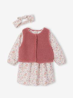 -Babyset jurk + vestje + haarband