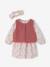 Babyset jurk + vestje + haarband oudroze+vanille - vertbaudet enfant 
