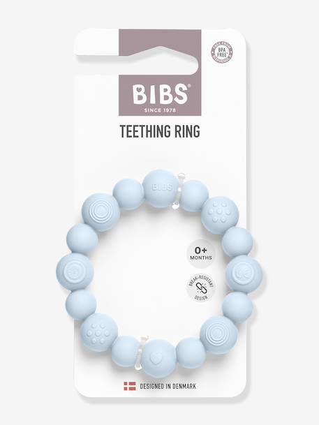 BIBS bijtring met kralen hemelsblauw+petrolblauw+rouge+saliegroen - vertbaudet enfant 