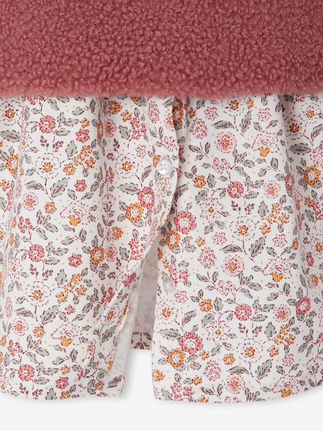 Babyset jurk + vestje + haarband oudroze+vanille - vertbaudet enfant 