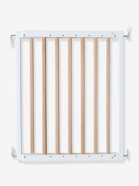 Barrière de sécurité enfant en bois naturel/blanc - vertbaudet enfant 