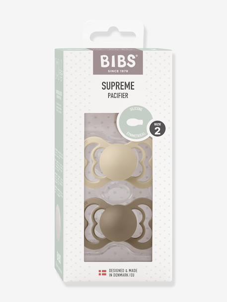 Set van 2 BIBS Supreme fopspenen beige - vertbaudet enfant 