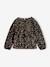 Sweatshirt met pailletten chocoladebruin - vertbaudet enfant 