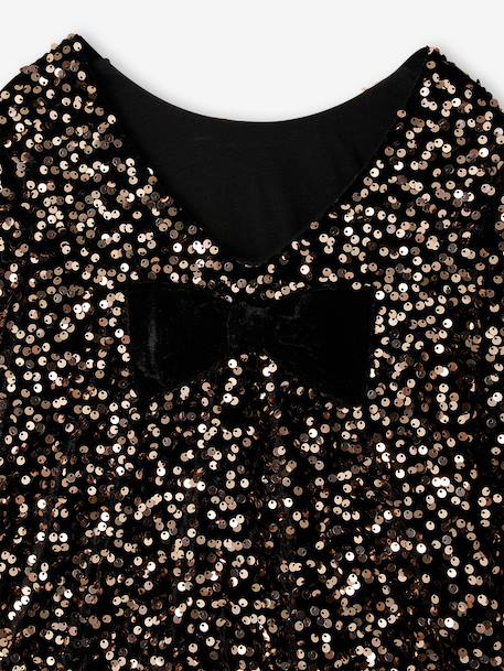 Robe fille à sequins chocolat - vertbaudet enfant 