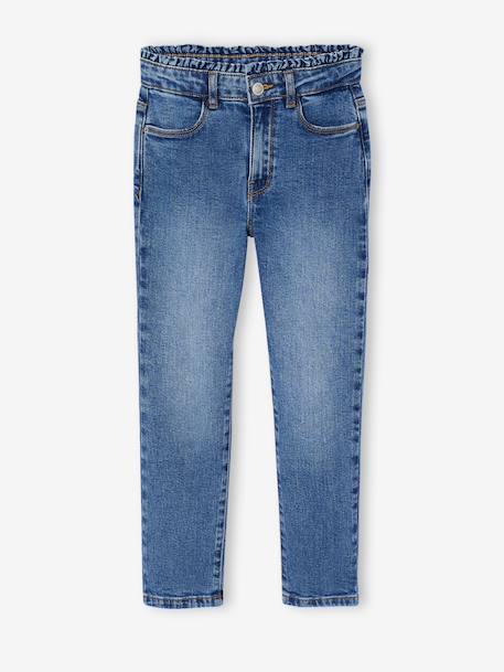 Slim jeans meisje lichtblauw+middenblauw - vertbaudet enfant 