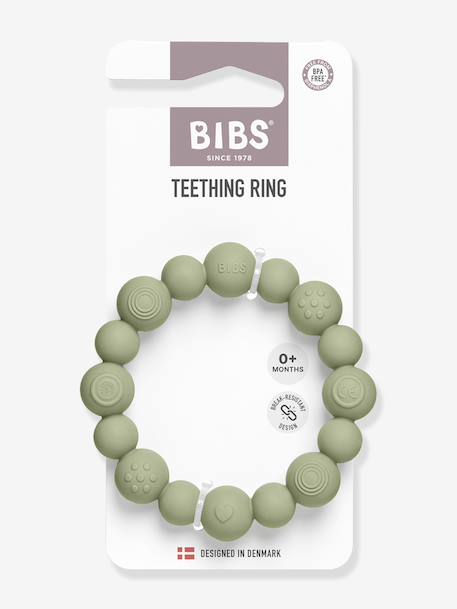 Anneau de dentition perles bleu ciel+bleu pétrole+blush+vert sauge - vertbaudet enfant 