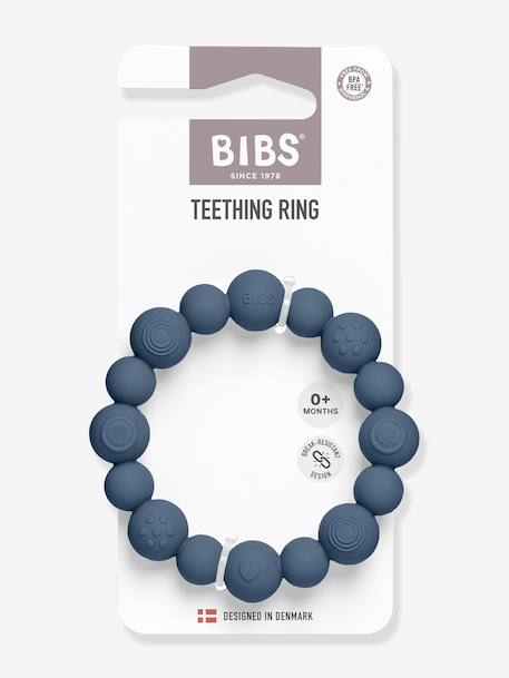 BIBS bijtring met kralen hemelsblauw+petrolblauw+rouge+saliegroen - vertbaudet enfant 