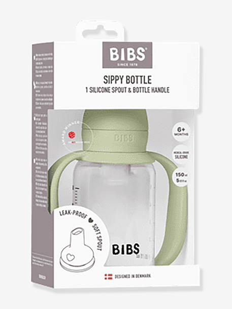 Biberon tasse d'apprentissage 150 ml écru+vert sauge - vertbaudet enfant 