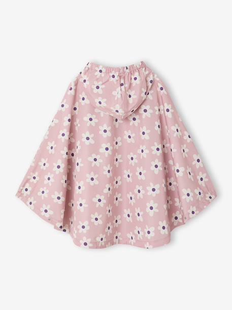 Regenjas LILIBETH met capuchon voor meisjes met bloemenprint lichtroze - vertbaudet enfant 