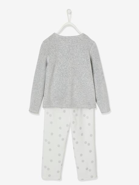 Pyjama fille velours masque de chat gris - vertbaudet enfant 