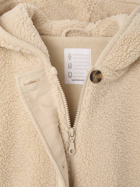 Manteau fille à capuche écru - vertbaudet enfant 