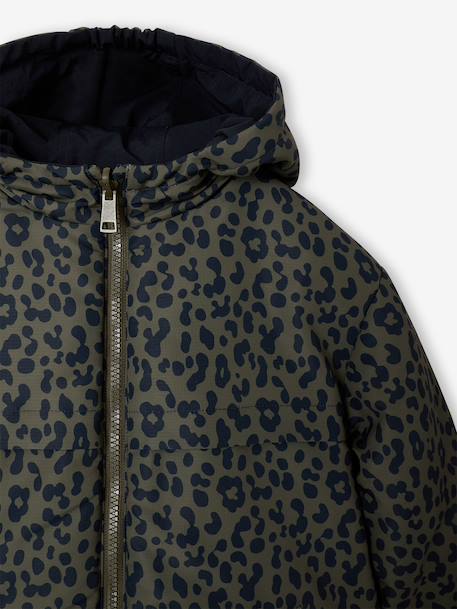 Omkeerbare kinderparka kaki - vertbaudet enfant 
