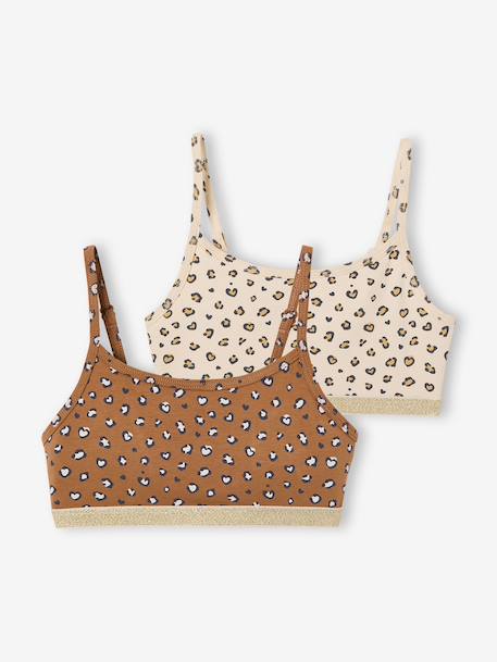 Set van 2 meisjesbralettes beige - vertbaudet enfant 