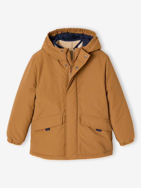 3-in-1 parka voor jongens leiblauw+pecannoot - vertbaudet enfant 