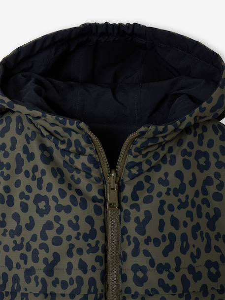 Omkeerbare kinderparka kaki - vertbaudet enfant 