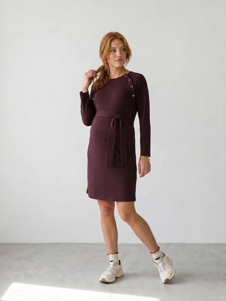 Robe de grossesse et allaitement marron - vertbaudet enfant 