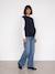 Pull de grossesse col volant marine - vertbaudet enfant 