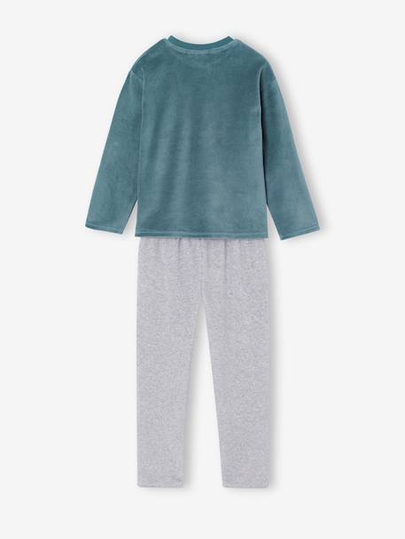 SNOOPY velours pyjama voor jongens blauwgroen - vertbaudet enfant 