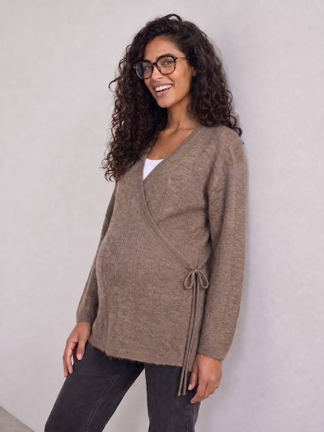 Zwangerschapsvest met overslag taupe - vertbaudet enfant 