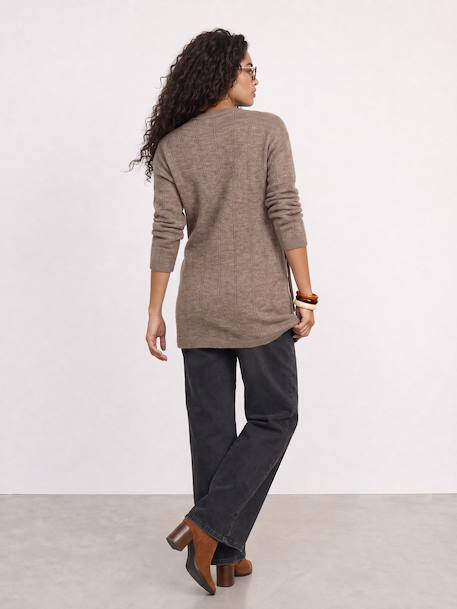 Gilet cache coeur grossesse allaitement taupe - vertbaudet enfant 