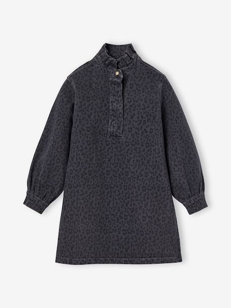 Robe imprimée fille denim gris - vertbaudet enfant 