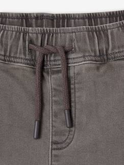 -Pantalon jogger en denim effet molleton facile à enfiler garçon