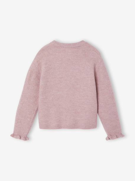 Vest meisje met lange mouwen lichtroze+olijf - vertbaudet enfant 