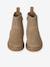 Leren Chelsealaarzen jongens met elastiek en rits beige+marineblauw - vertbaudet enfant 