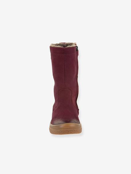 Meisjes Boots PULSE TEX STAR BOOTS WOOL FRODDO bordeauxrood+zwart - vertbaudet enfant 