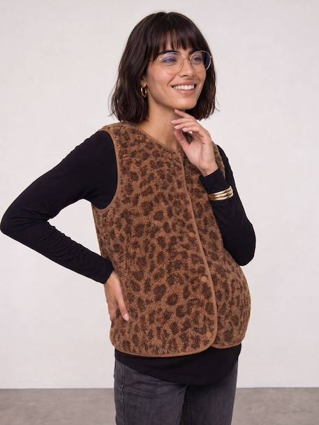 Voedingsgilet zonder mouwen bruin - vertbaudet enfant 