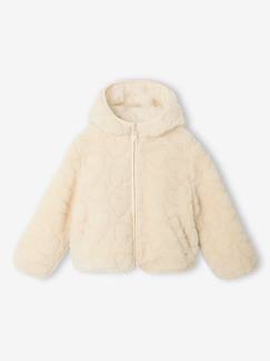 Meisje-Mantel, jas-Jas-Vest met luipaardprint en capuchon van sherpa meisje
