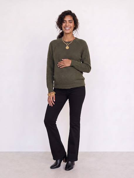 Pull grossesse et allaitement bordeaux+kaki - vertbaudet enfant 