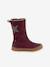 Meisjes Boots PULSE TEX STAR BOOTS WOOL FRODDO bordeauxrood+zwart - vertbaudet enfant 
