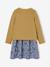 Ensemble fille cardigan et robe imprimée fleurs camel+jaune pâle+marine+vert de gris - vertbaudet enfant 
