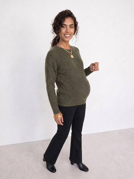Zwangerschapsjeans slim flare zwart - vertbaudet enfant 