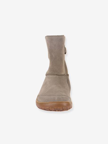 Blotevoetenlaarzen kinderen BAREFOOT TEX SUEDE Froddo bordeauxrood+goud+grijs+zwart - vertbaudet enfant 