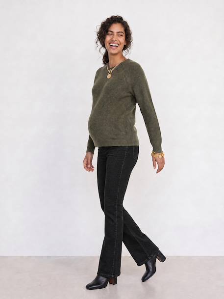 Zwangerschapsjeans slim flare zwart - vertbaudet enfant 